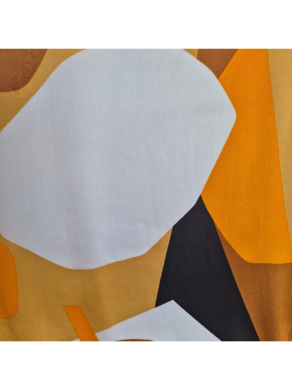 ✨Silky Square Scarf Abstract Geometric Pattern Versatile Stylish Luxury Yellow✨ - Picture 4 of 6